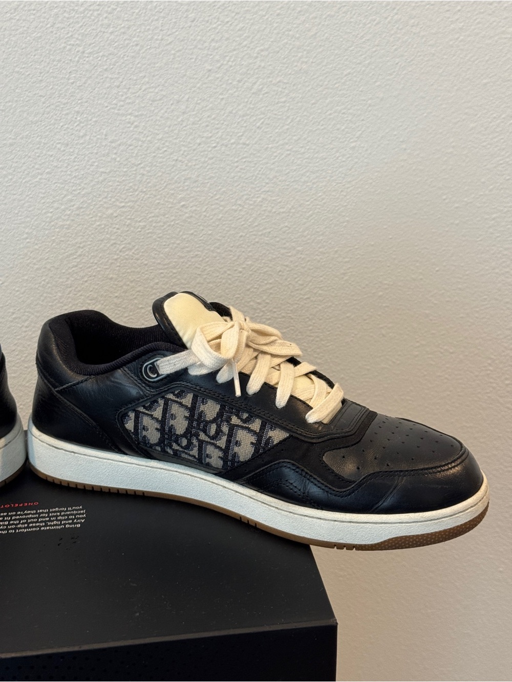 Dior Black and Cream Men's Low-Top Sneakers - Picture 10 of 16